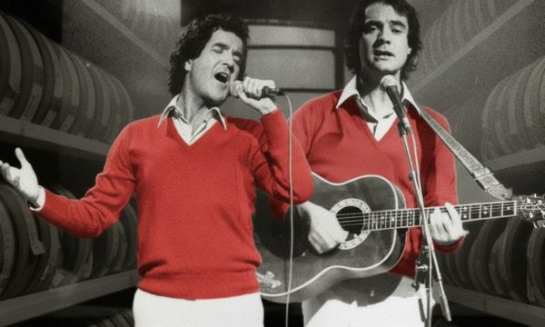 DD cantando solo sweters en rojo